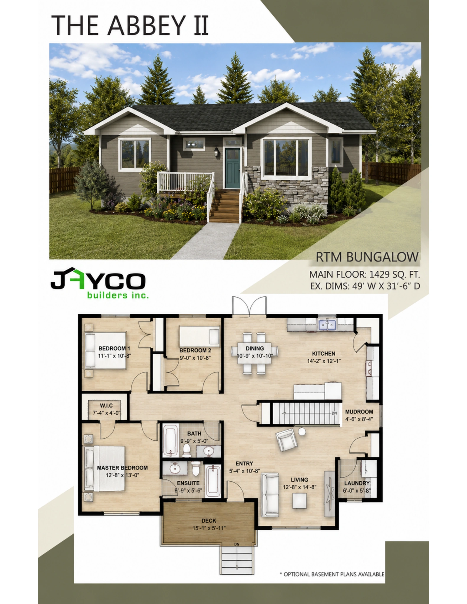 The Abbey II Ready-to-Move Bungalow floorplan by Jayco Homes