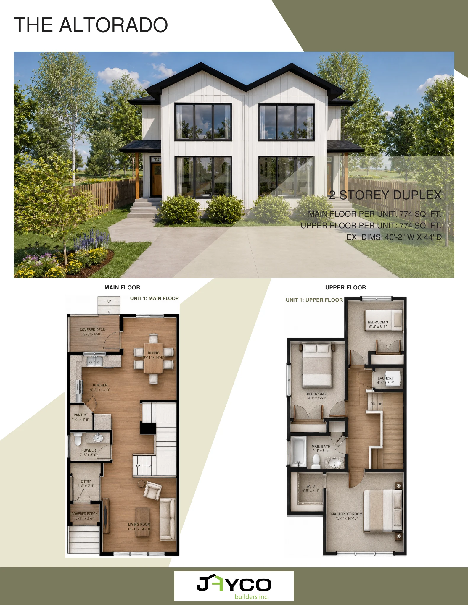 The Altorado Built-On-Site 2-Storey Duplex floorplan by Jayco Homes