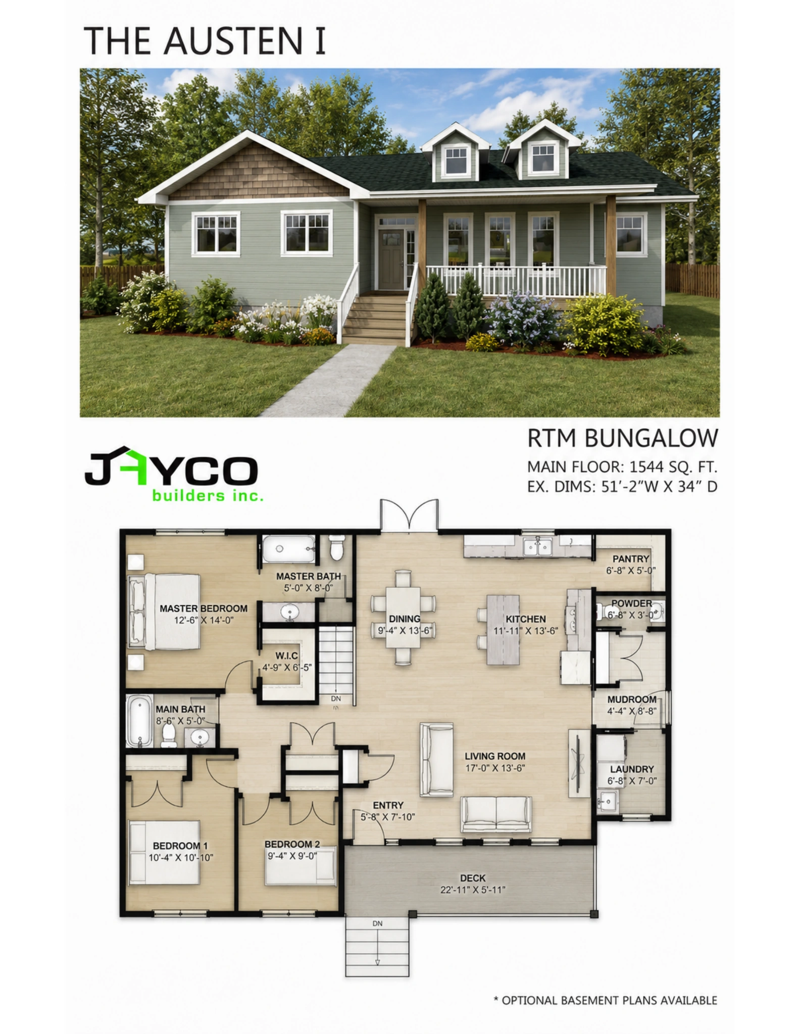 The Austen I Ready-to-Move Bungalow floorplan by Jayco Homes