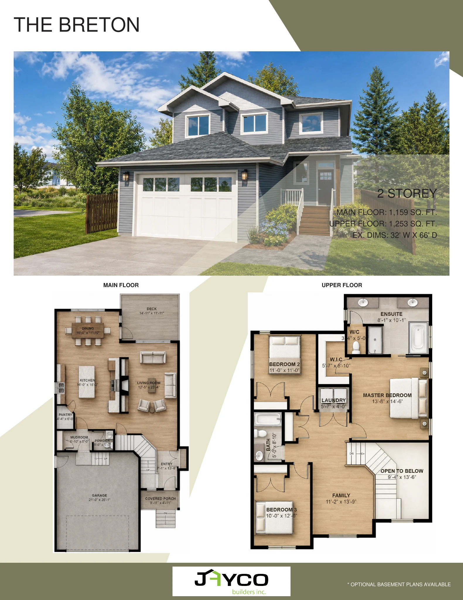 The Breton Built-On-Site 2-Storey floorplan by Jayco Homes