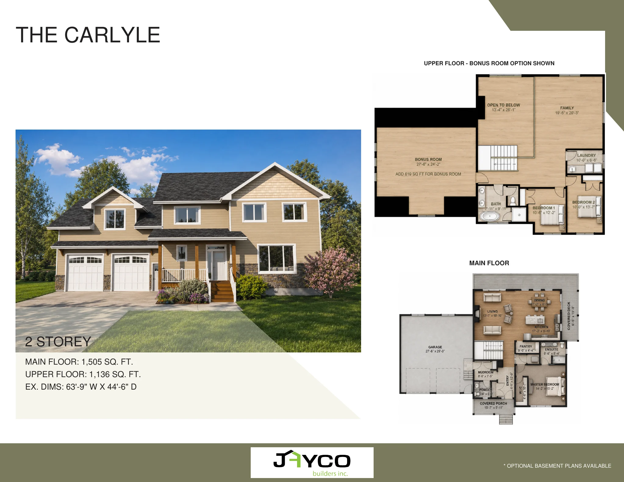 The Carlyle Built-On-Site 2-Storey floorplan by Jayco Homes