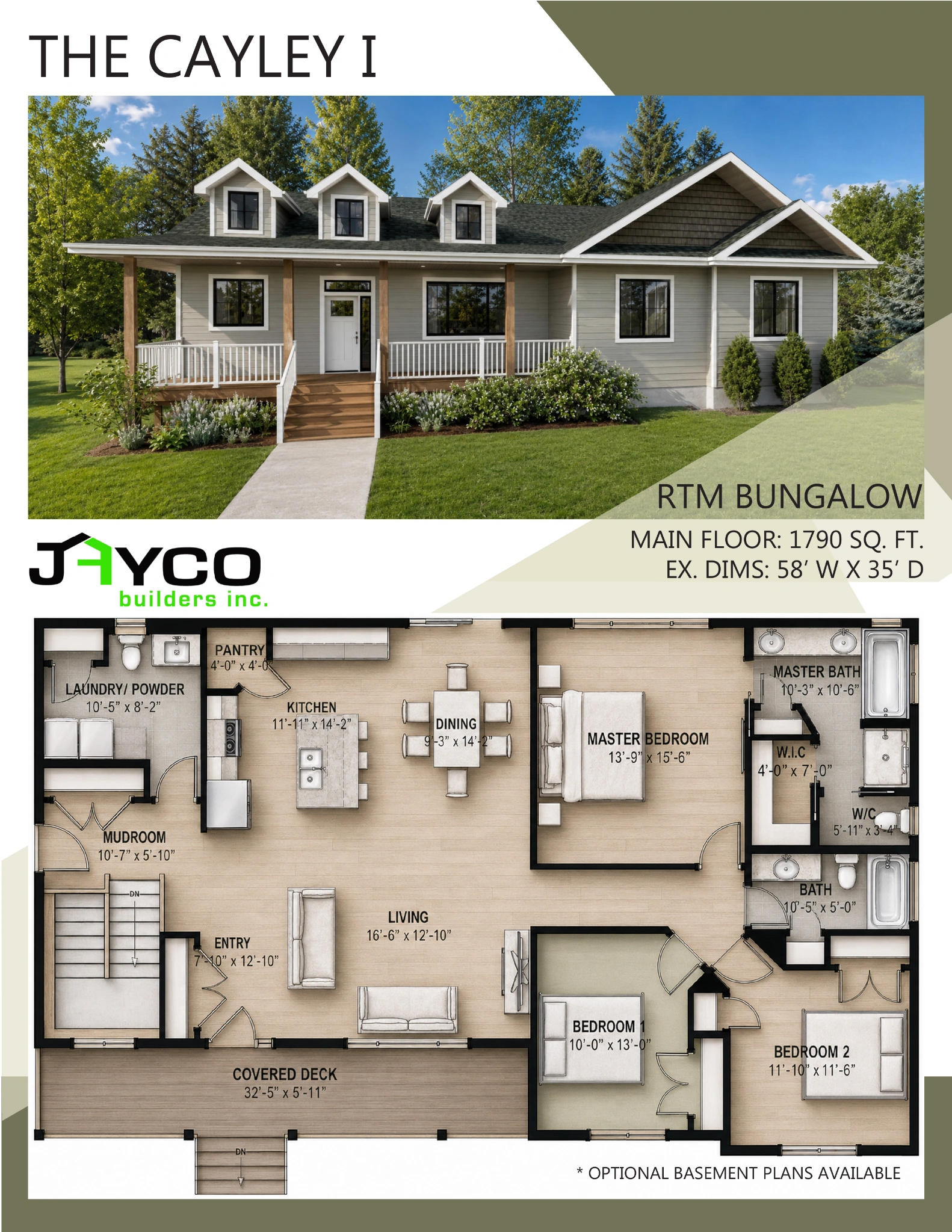 The Cayley I Ready-to-Move Bungalow floorplan by Jayco Homes