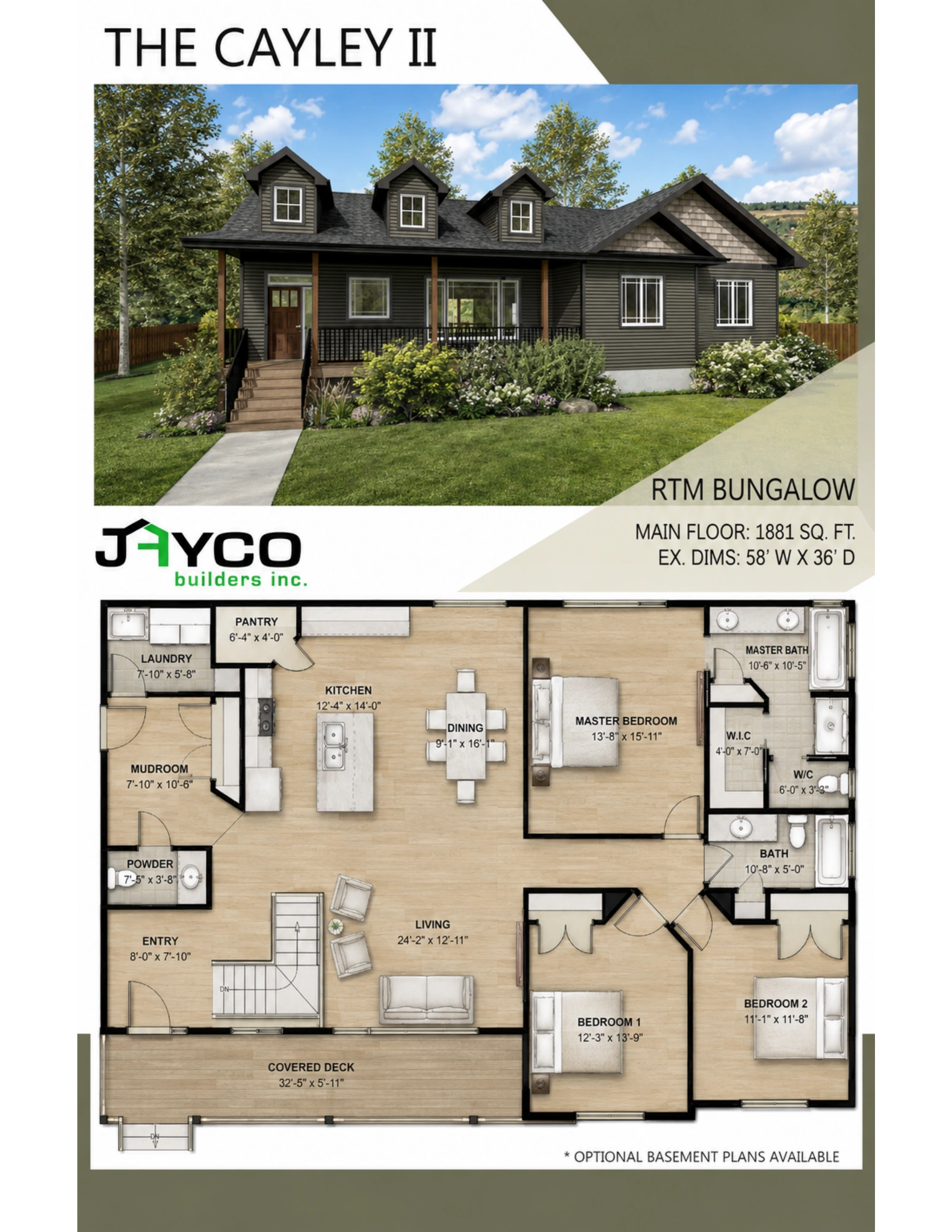 The Cayley II Ready-to-Move Bungalow floorplan by Jayco Homes