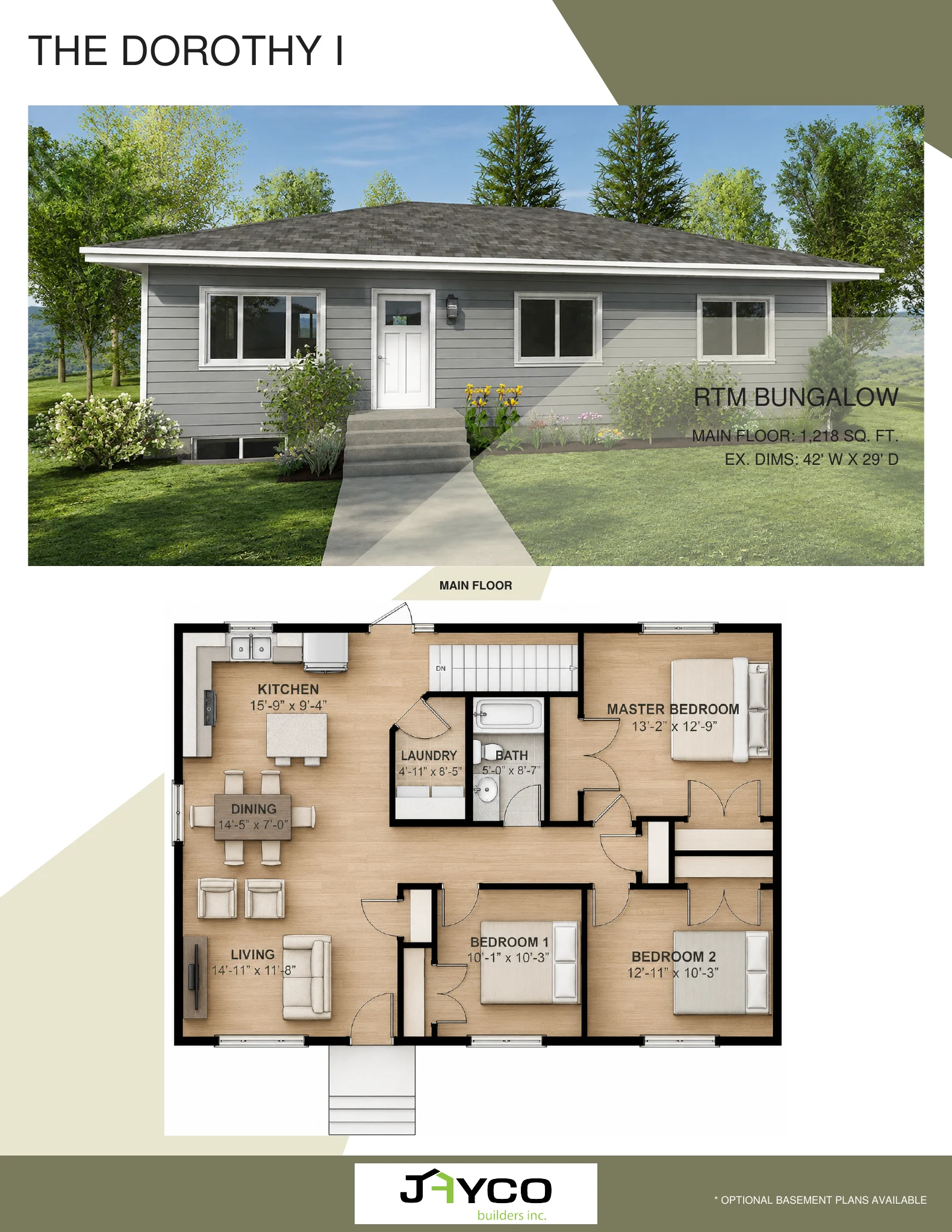 The Dorothy I Ready-to-Move Bungalow floorplan by Jayco Homes
