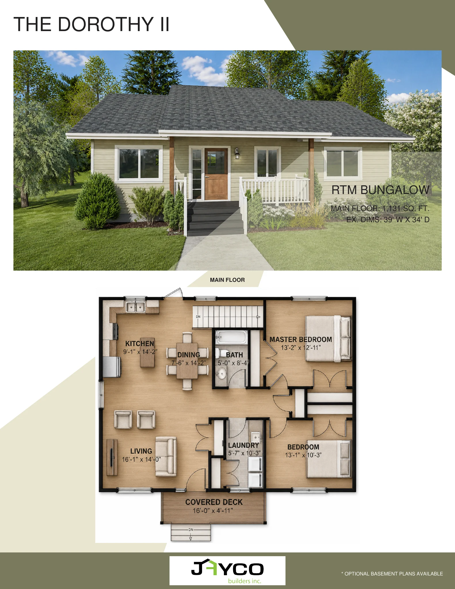 The Dorothy II Ready-to-Move Bungalow floorplan by Jayco Homes