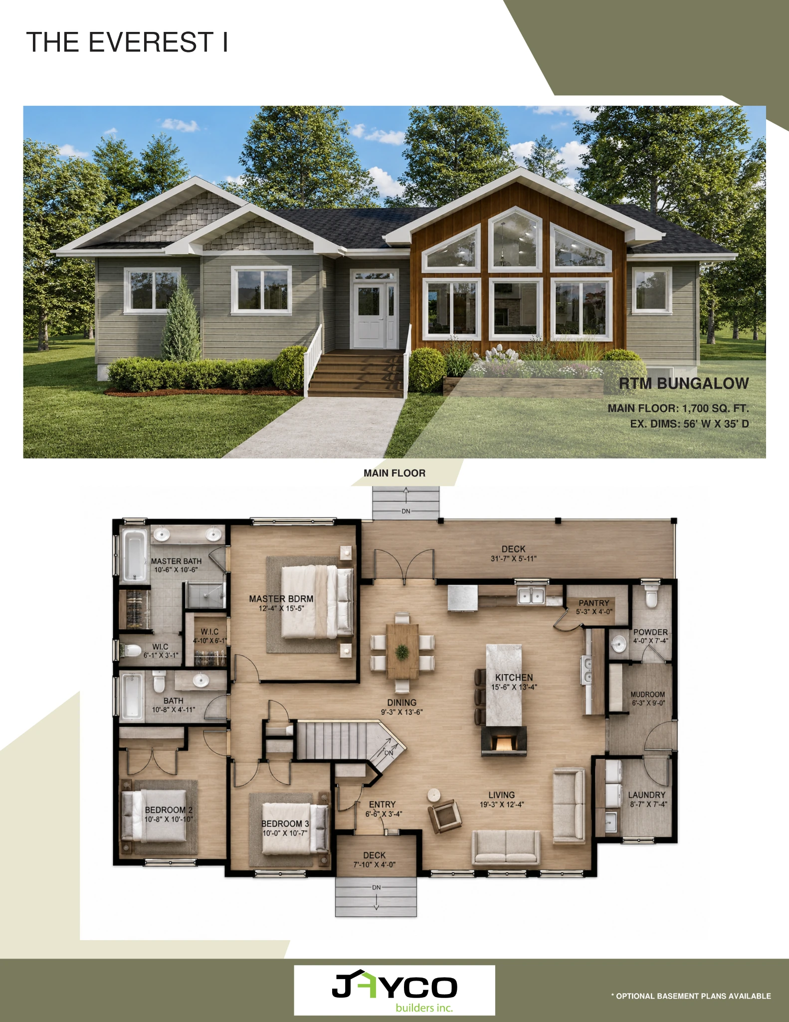 The Everest I Ready-to-Move Bungalow floorplan by Jayco Homes
