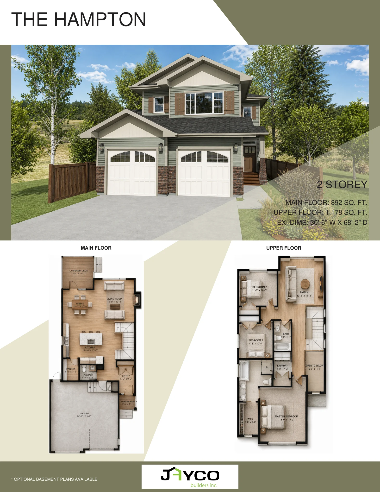 The Hampton Built-On-Site 2-Storey floorplan by Jayco Homes