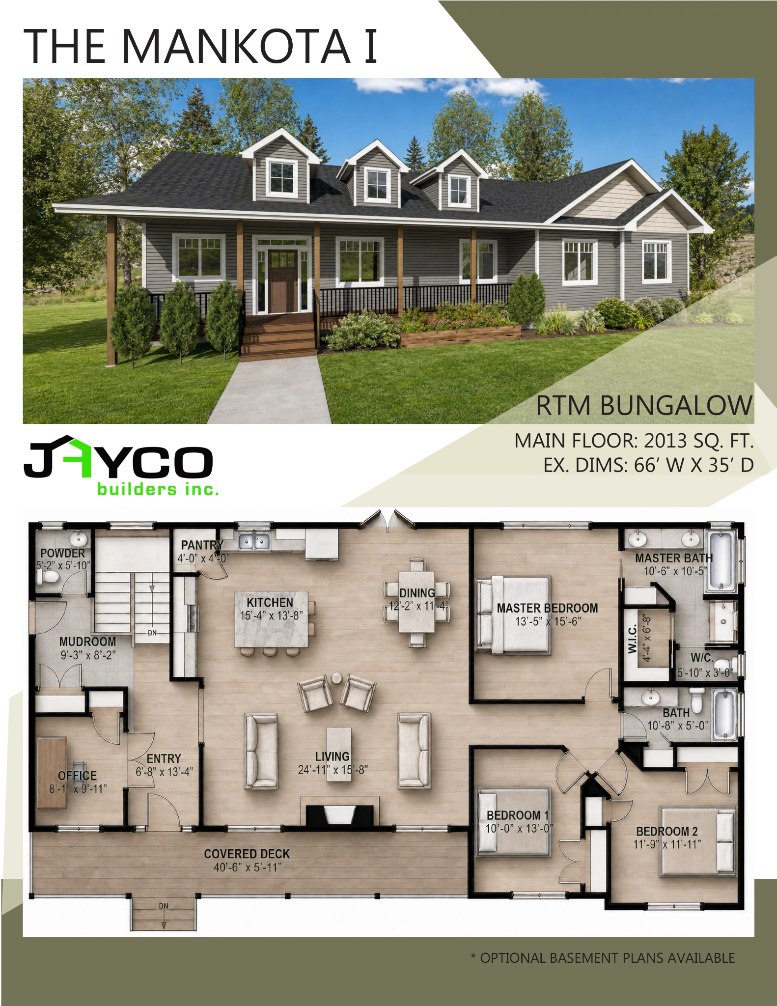 The Mankota I Ready-to-Move Bungalow floorplan by Jayco Homes