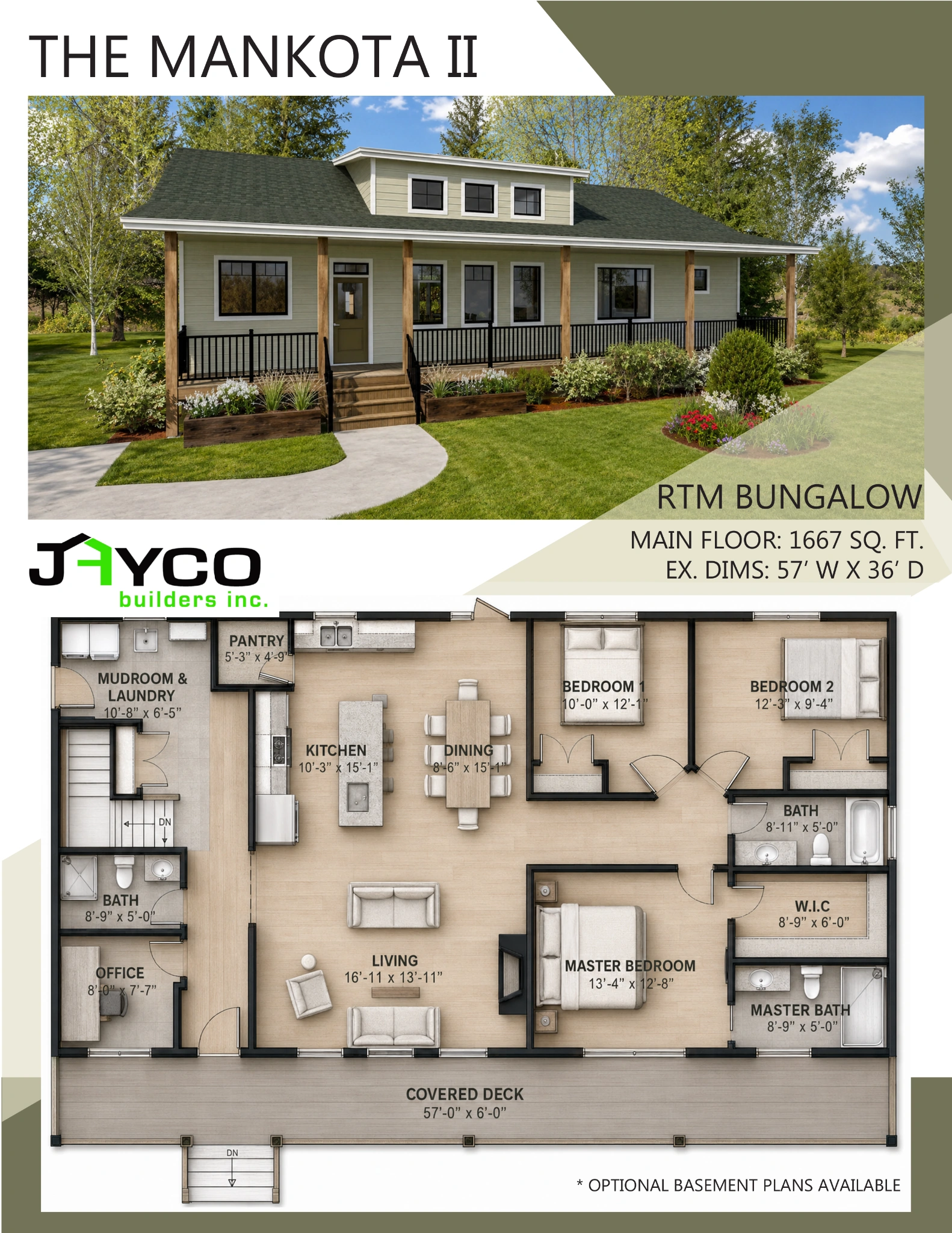 The Mankota II Ready-to-Move Bungalow floorplan by Jayco Homes