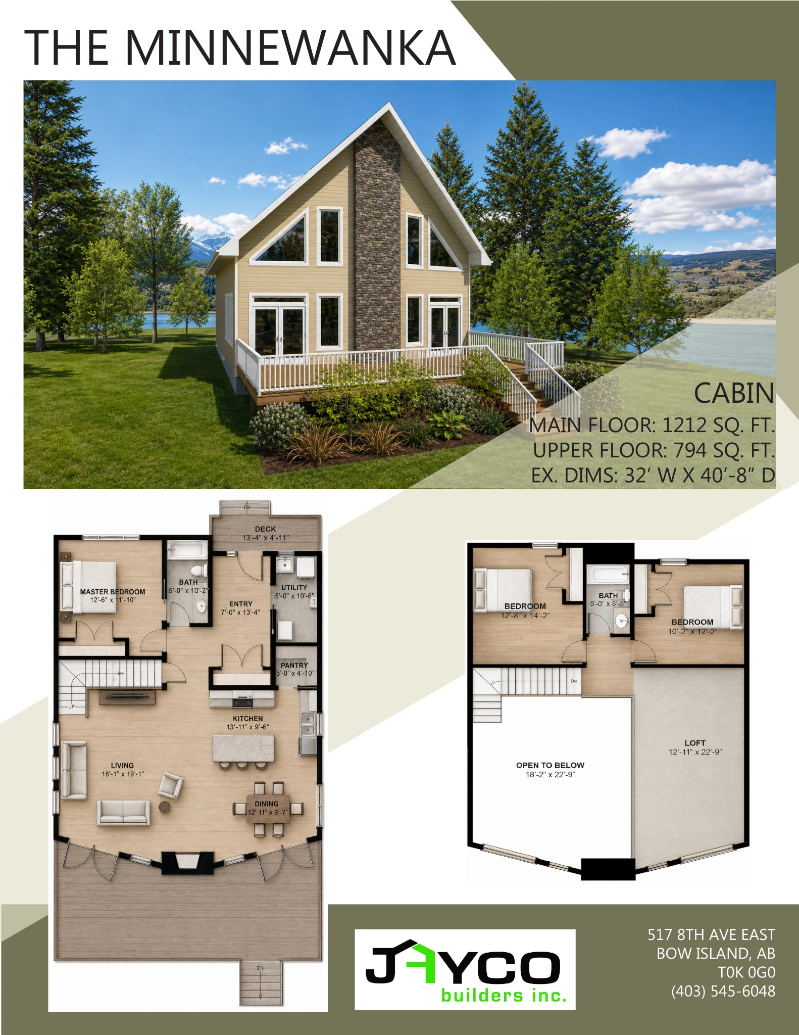 The Minnewanka Built-On-Site Cabin floorplan by Jayco Homes