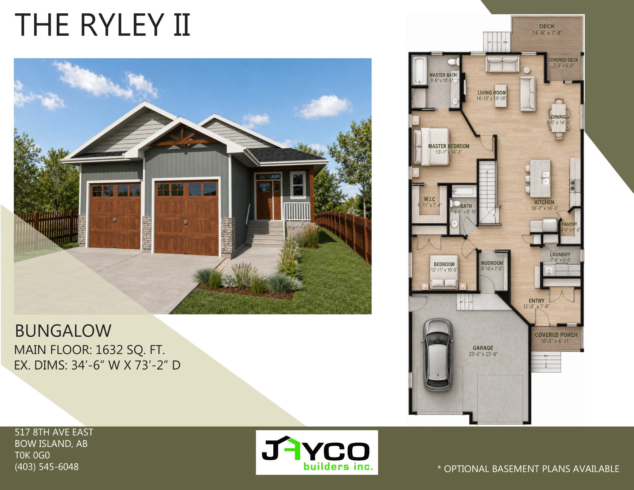 The Ryley II Built-On-Site Bungalow floorplan by Jayco Homes