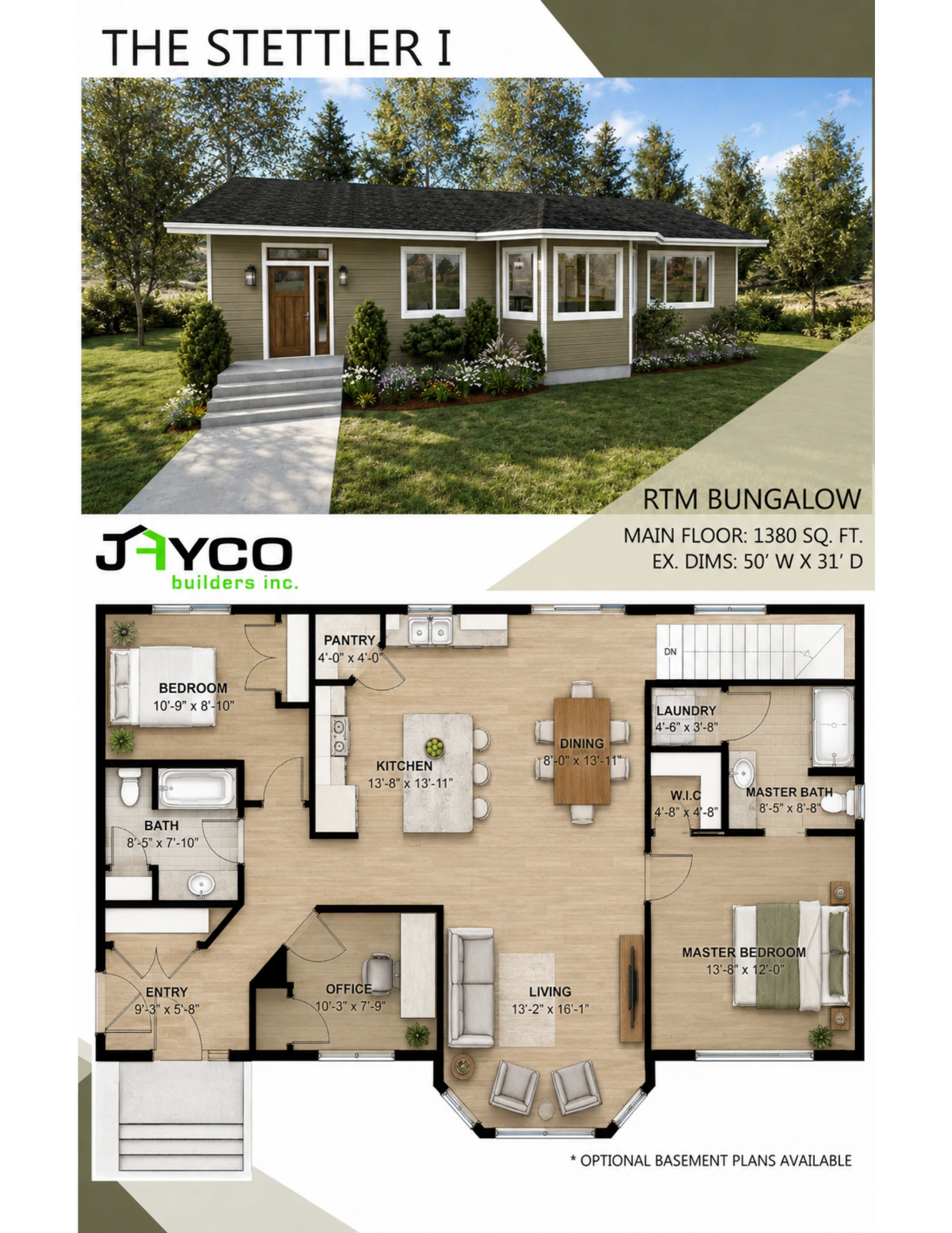 The Stettler I Ready-to-Move Bungalow floorplan by Jayco Homes