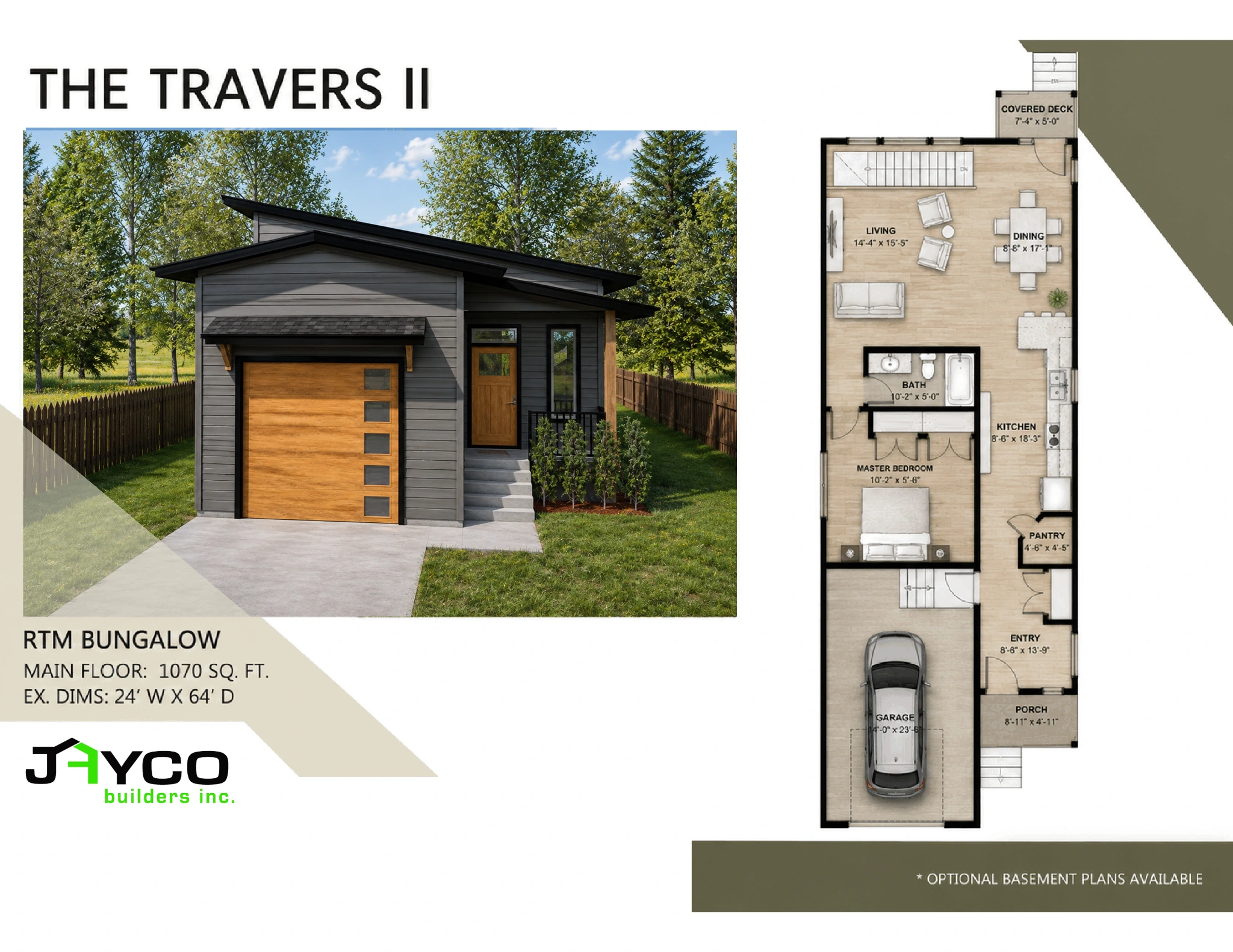 The Travers II Ready-to-Move Bungalow floorplan by Jayco Homes