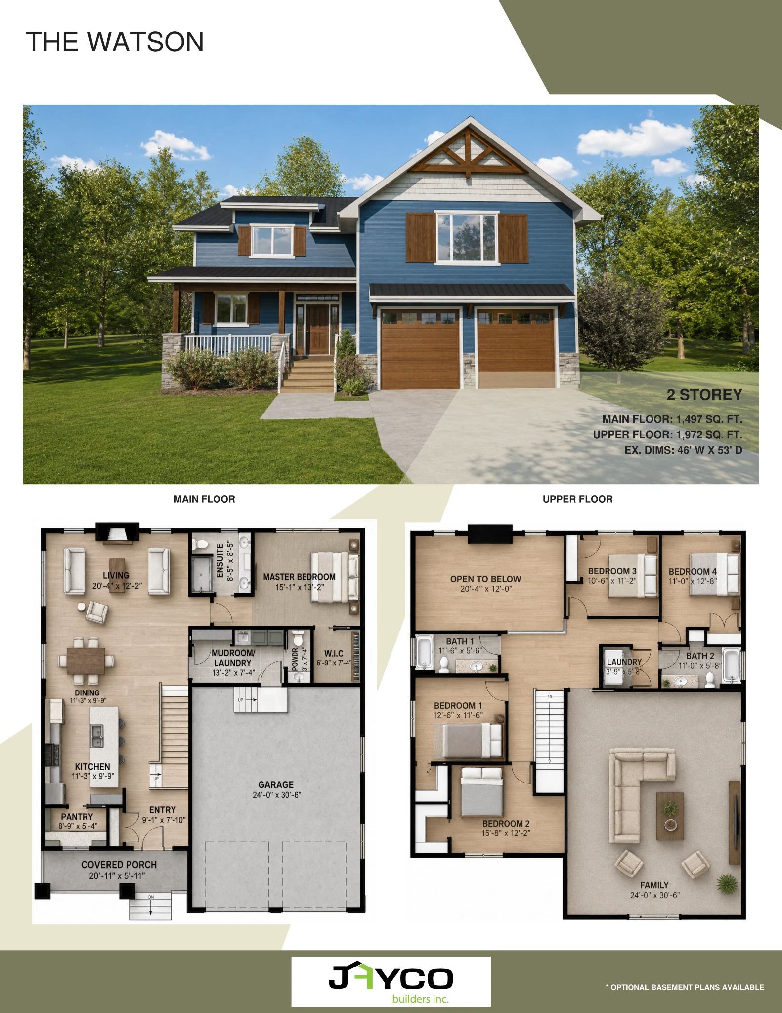 The Watson Built-On-Site 2-Storey floorplan by Jayco Homes