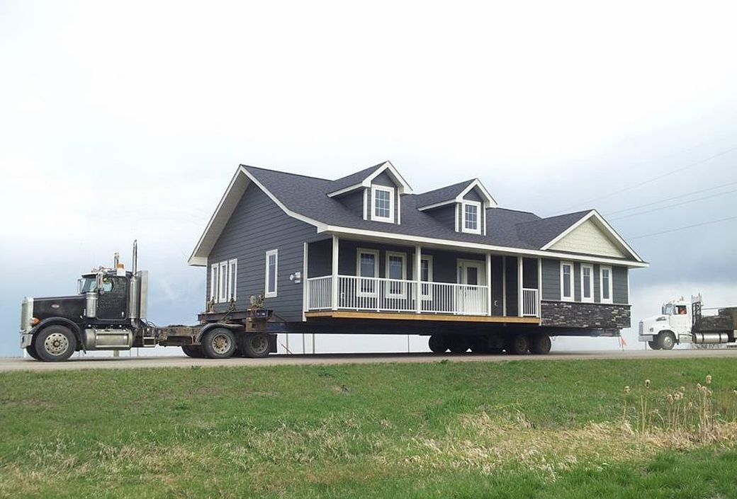 Completed Jayco RTM home being transported to its prepared site