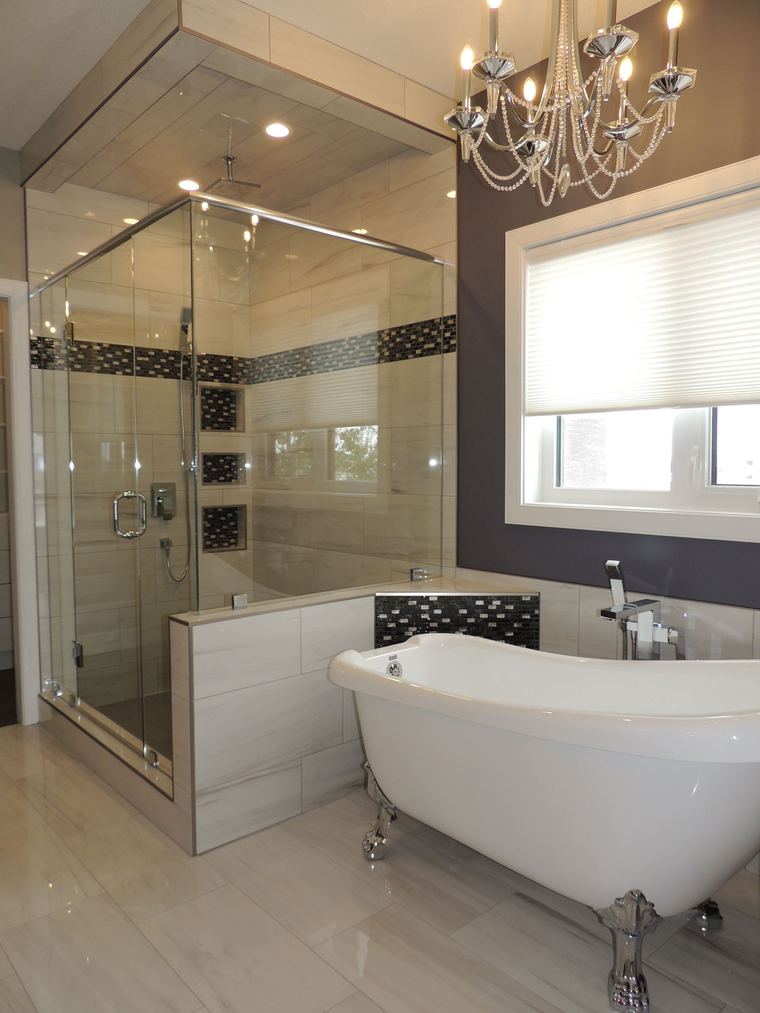 Custom shower and tub
