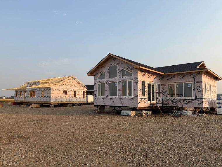RTM homes under construction at the Jayco yard