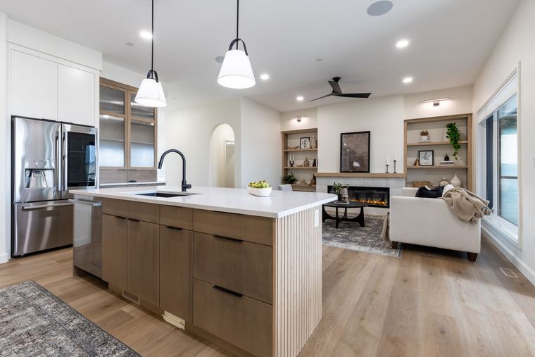 Open-concept kitchen