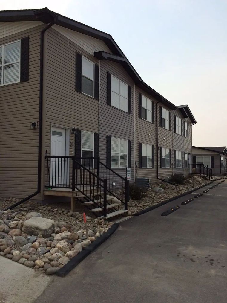 Completed multi-family row housing