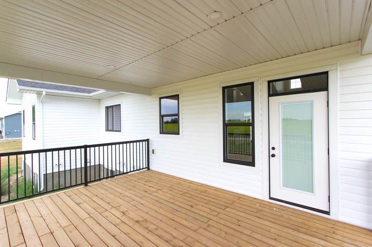 The Brant — covered rear deck designed for sheltered outdoor use